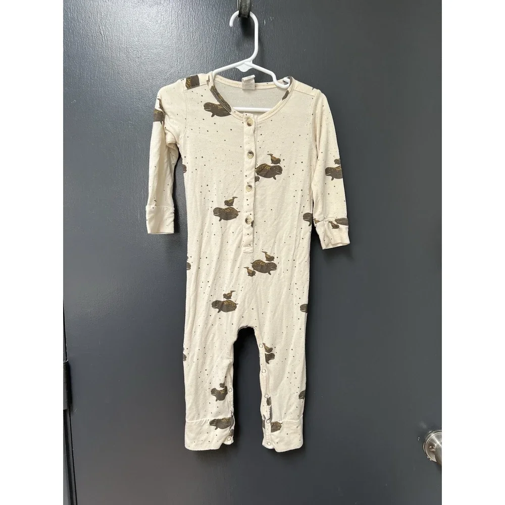 Kate Quinn One Piece Manatee Full Leg Cream Sea Life Ocean Bamboo 18-24M